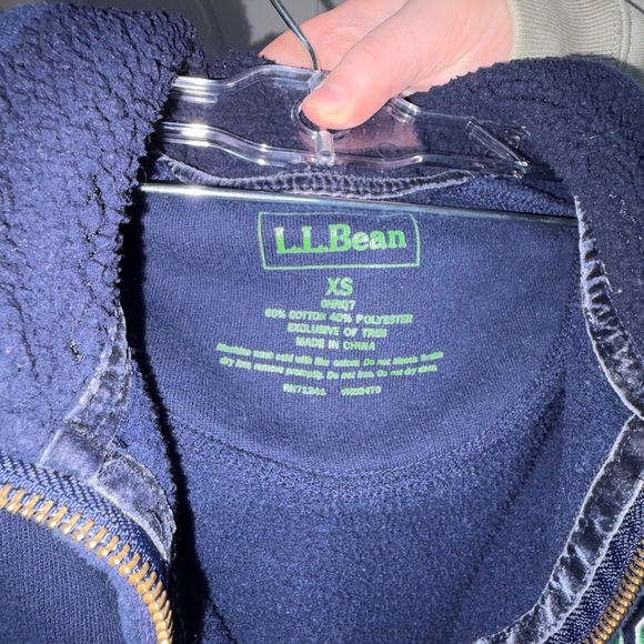 L.L. Bean Navy zip up vintage - Picture 3 of 3